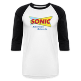 Sonic Drive In  3/4 Sleeve Raglan Shirt - white/black