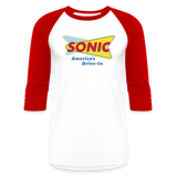 Sonic Drive In  3/4 Sleeve Raglan Shirt - white/red