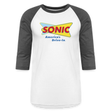 Sonic Drive In  3/4 Sleeve Raglan Shirt - white/charcoal