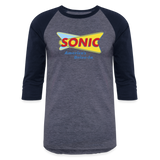 Sonic Drive In  3/4 Sleeve Raglan Shirt - heather blue/navy