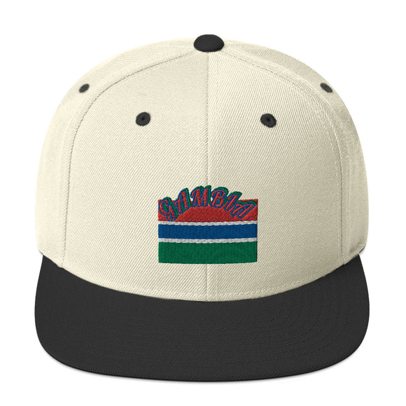 Gambia Flag Snapback Hat