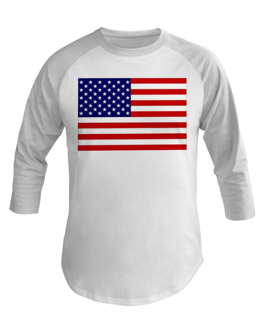 Custom American Apparel 3/4 Sleeve Raglan Tee - Design Online