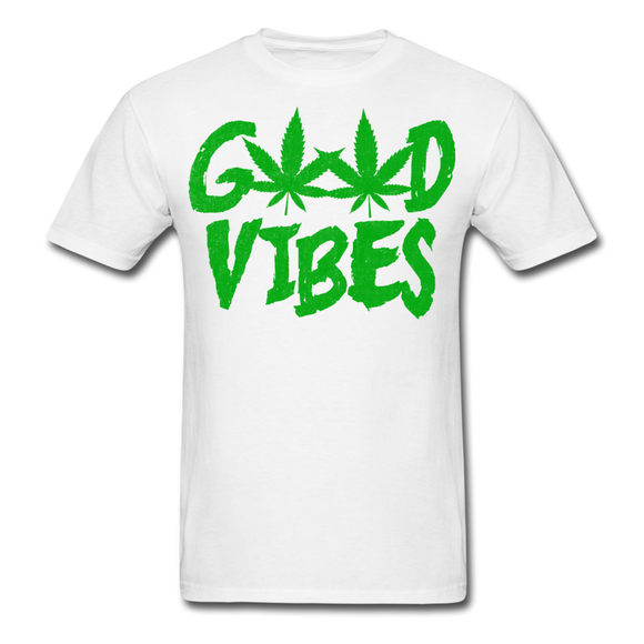 Good Vibes Cannabis Unisex Classic T-Shirt - white