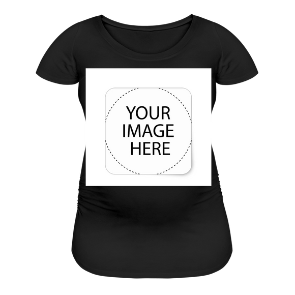 Custom Image Women’s Maternity T-Shirt - black