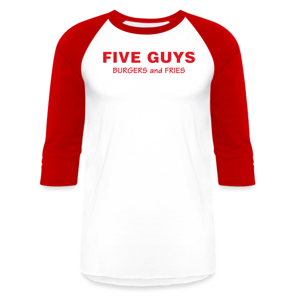 Five Guys 3/4 Sleeve Raglan T-Shirt - white/red