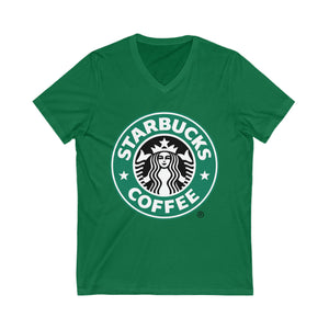 Starbuck's Logo Short Sleeve V-Neck Tee