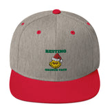 Resting Grinch Face Christmas Snapback Hat