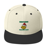 Resting Grinch Face Christmas Snapback Hat