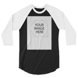 Custom image 3/4 sleeve raglan shirt