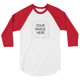 Custom image 3/4 sleeve raglan shirt