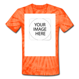 Custom Image Unisex Tie Dye T-Shirt - spider orange