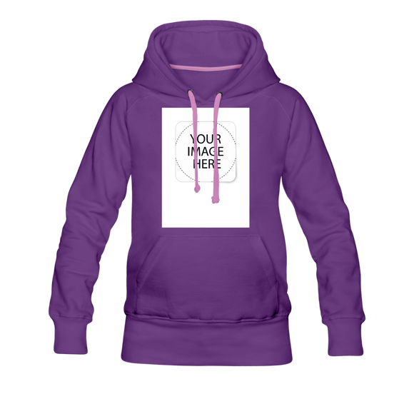 Custom Image Women’s Premium Hoodie - purple