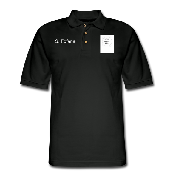 Customize Men's Pique Polo Shirt - black