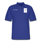 Customize Men's Pique Polo Shirt - royal blue