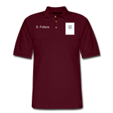 Customize Men's Pique Polo Shirt - burgundy