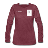 Customize Women's Premium Long Sleeve T-Shirt - heather burgundy