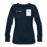 Customize Women's Premium Long Sleeve T-Shirt - deep navy