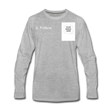 Customize Men's Premium Long Sleeve T-Shirt - heather gray