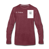 Customize Men's Premium Long Sleeve T-Shirt - heather burgundy
