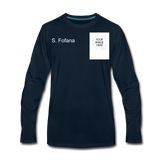 Customize Men's Premium Long Sleeve T-Shirt - deep navy