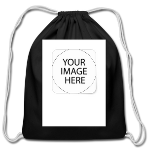 Customize Cotton Drawstring Bag - black