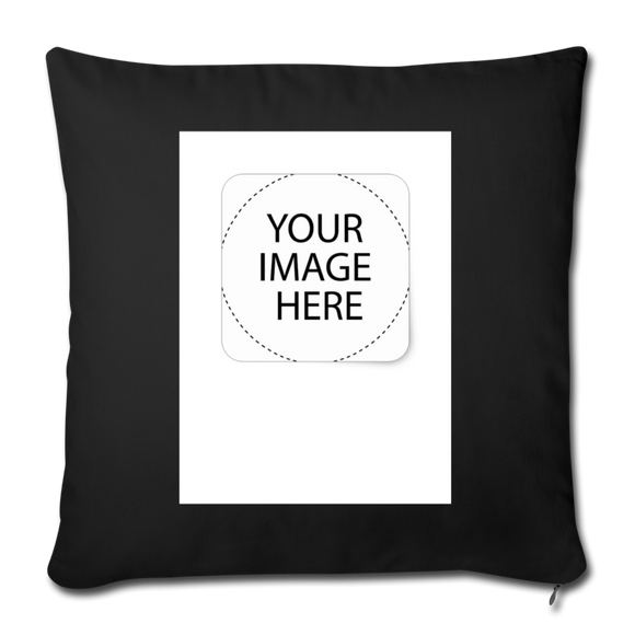 Customize Throw Pillow Cover 18” x 18” - black