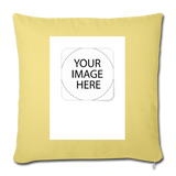 Customize Throw Pillow Cover 18” x 18” - washed yellow