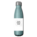 Customize Insulated Stainless Steel Water Bottle - turquoise glitter