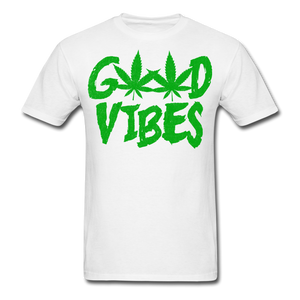 Good Vibes Cannabis Unisex Classic T-Shirt - white