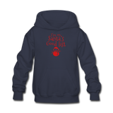 I'm on Santa's Good List Kids' Hoodie - navy