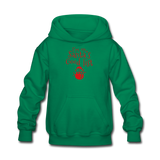 I'm on Santa's Good List Kids' Hoodie - kelly green