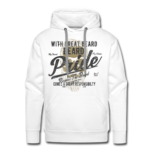 Beard Pride Men's Premium Hoodie - white