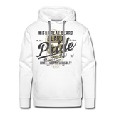 Beard Pride Men's Premium Hoodie - white