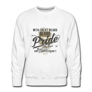 Beard Pride Men's Premium Sweatshirt - white