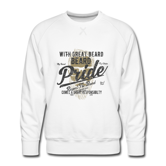 Beard Pride Men's Premium Sweatshirt - white