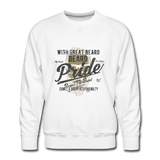 Beard Pride Men's Premium Sweatshirt - white