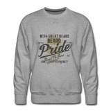 Beard Pride Men's Premium Sweatshirt - heather grey