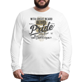 Beard Pride Men's Premium Long Sleeve T-Shirt - white
