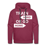 Train Hard Men’s Premium Hoodie - burgundy