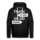 Train Hard Men’s Premium Hoodie - charcoal grey