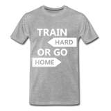 Train Hard Men's Premium T-Shirt - heather gray