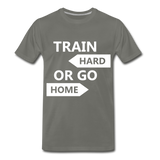 Train Hard Men's Premium T-Shirt - asphalt gray