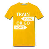 Train Hard Men's Premium T-Shirt - sun yellow
