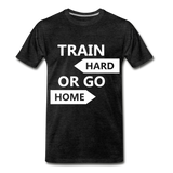 Train Hard Men's Premium T-Shirt - charcoal grey