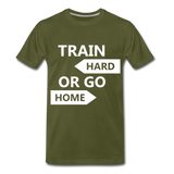 Train Hard Men's Premium T-Shirt - olive green