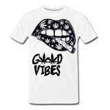 Weed Good Vibes Men's Premium T-Shirt - white