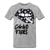 Weed Good Vibes Men's Premium T-Shirt - heather gray