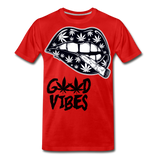 Weed Good Vibes Men's Premium T-Shirt - red