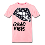 Weed Good Vibes Men's Premium T-Shirt - pink