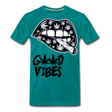 Weed Good Vibes Men's Premium T-Shirt - teal